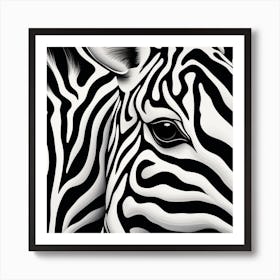 Zebra 4 Art Print