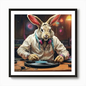 Rabbit Dj 1 Art Print