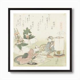 A Comparison Of Genroku Poems And Shells, Katsushika Hokusai 1 Art Print