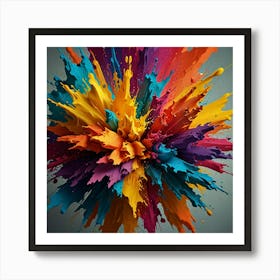 Colorful Paint Splash 1 Art Print