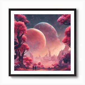 Space Landscape Art Print