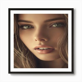 Portrait Of A Beautiful Woman Art Print