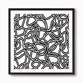 Abstract Black And White Pattern 11 Art Print