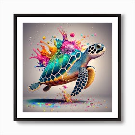 Colorful Turtle Art Print