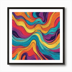 Abstract Wavy Background 2 Art Print