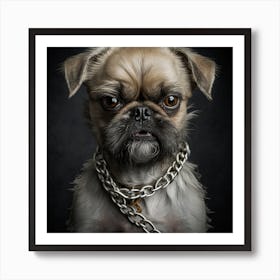 Dog With Chains Art Print