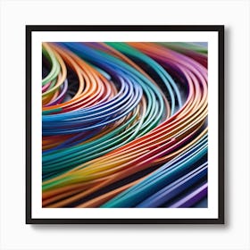 Colorful Wires 12 Art Print