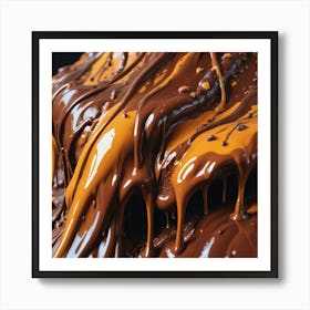 Chocolate Dripping Art Print