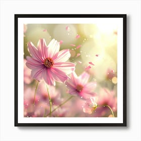 Cosmos Flowers 1 Art Print