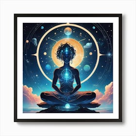 Graphic Design Astral Contemplation Art 2 Art Print