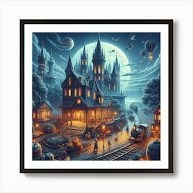 "Wizard's Warped Castle" Moon Manors Collection [Risky Sigma] Art Print