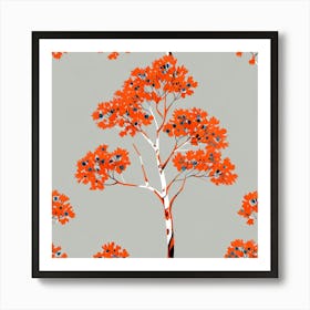 Abstract Rowan tree 2 Art Print