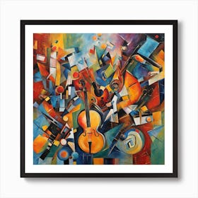 Abstract painting of jazz music Art Print