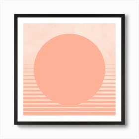 Pink Boho Modern Sunset Art Print