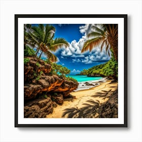 Caribbean Landscape Blending Distinguishable Reality With The Fantastical Uhd Enshrouded In An Us Art Print