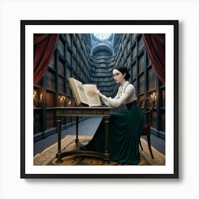 The Young Librarian 18 Art Print