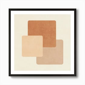 Beige Triangles Art Print