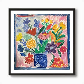 Spring Flowers Painting Matisse Style 9 Art Print