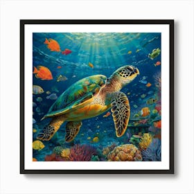 Sea Turtle Art Print