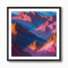 Mountain Range Art Print