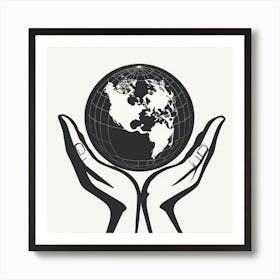 Earth In Hands Art Print