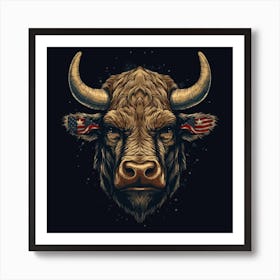 Bull Head 1 Art Print
