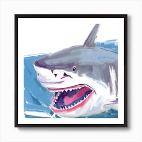 Great White Shark 01 Art Print