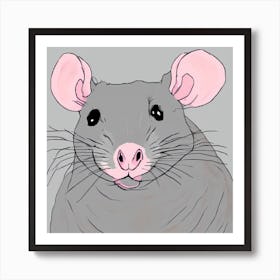 MSPaint Rat #5 Art Print