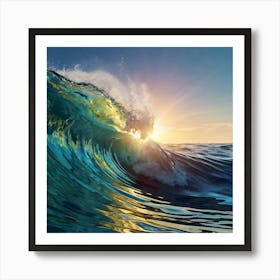 Sunrise Over The Ocean Art Print