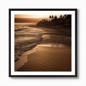 Sunset On The Beach 743 Art Print