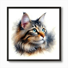 Coon Cat Art Print