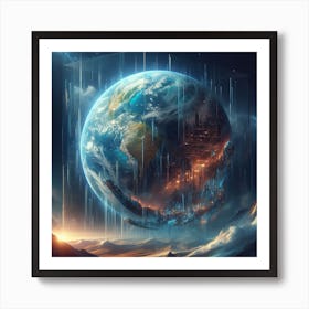 Earth In A Box Art Print