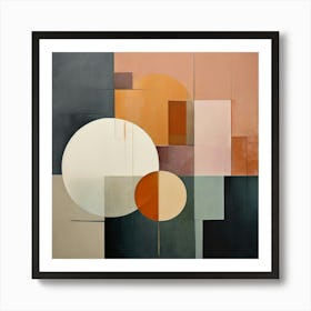 Abstract Comfpositions Pastel Hues Or Earthy Tones Art Print