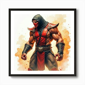 Mortal Kombat Ninja Fighter Concept Art (64) Art Print