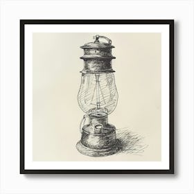 Old Fashioned Lamp 1 Art Print