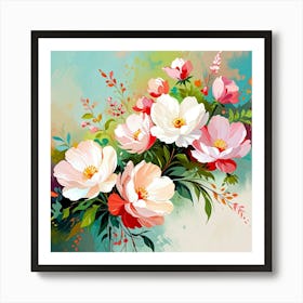 Flowers Oil Painting Abstract Painting Art 9 Art Print Art Print