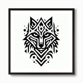 Tribal Wolf Art Print