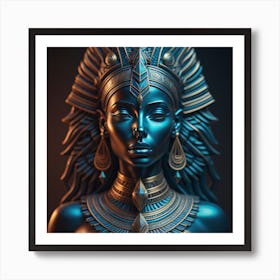 Cleopatra_Cyan_27439092 Art Print