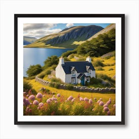 A cottage in the Scottish Highlands 1 Art Print