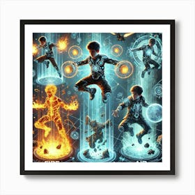 Ronans Children Technological Integration Art Print