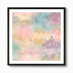 Fairytale Castle In The Clouds Art Print