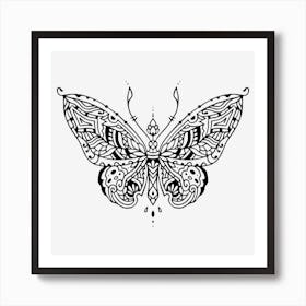 Butterfly Mandala 09 Art Print