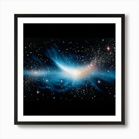 A Retro Inspired Scene Colors An Abstract Galaxy On A Background Of Space Magic Effects Shimmering (1) Art Print