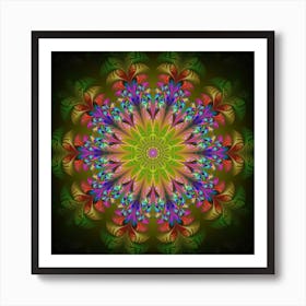 Fractal Abstract Background Pattern 5 Art Print