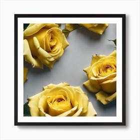 Yellow Roses 10 Art Print