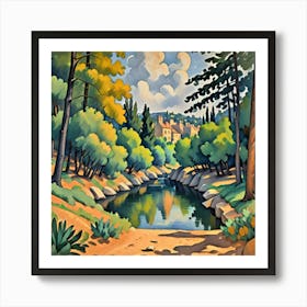 River In The Woods Art Print