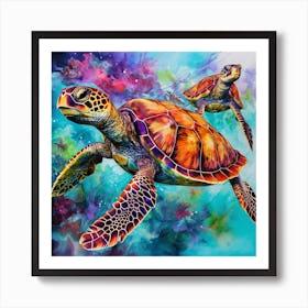 Sea Turtles 8 Art Print