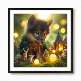 Luno the wolf cub Art Print