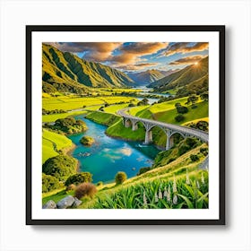 New Zealand Landscape Poster