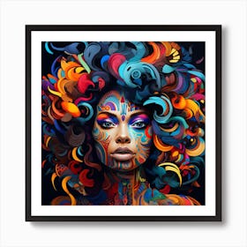 Abstract Portrait Of A Woman 8 Art Print